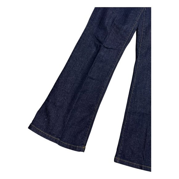 DKNY JEANS Vintage Y2K PLEATED Flare Bootcut Dark Denim Pants Jeans Womens 34x34 - Picture 7 of 7